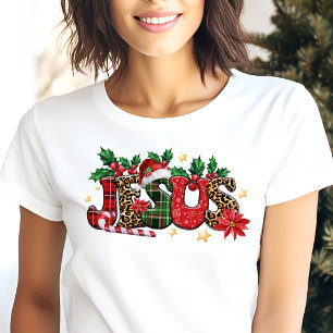 Kersttypografie Christelijk Geloof Kerstmis Tri-Blend Shirt