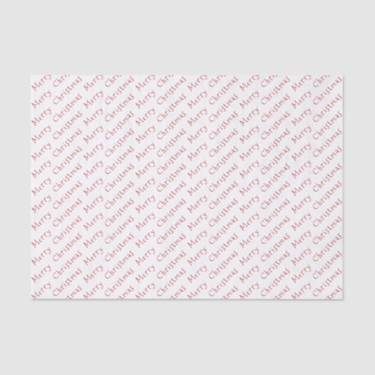 Kersttypografie Donkerrood op wit Tissuepapier (Voorkant)