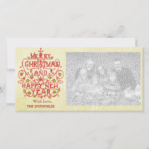 kersttypografie feestdagenkaart