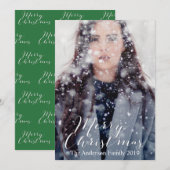  kersttypografie feestdagenkaart (Voorkant / Achterkant)