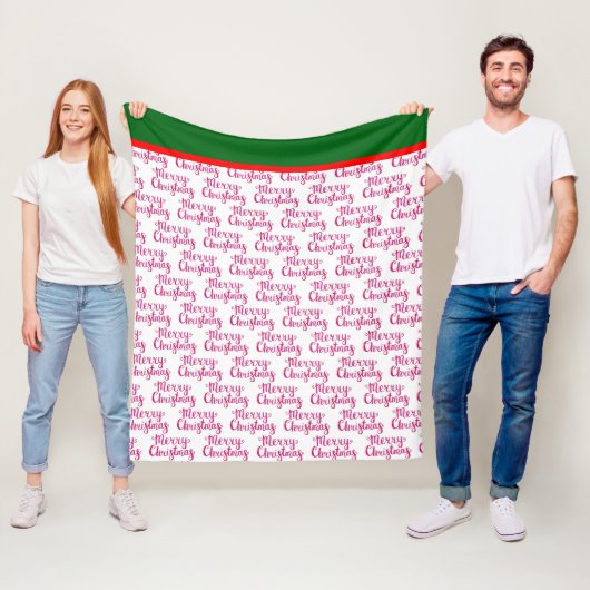 kersttypografie fleece deken (In situ)