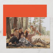 Kersttypografie Fotokaart Kaart (Voorkant / Achterkant)