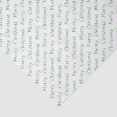 Kersttypografie Groen op witboek Tissuepapier (Detail)