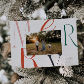 Kersttypografie kerstkaart