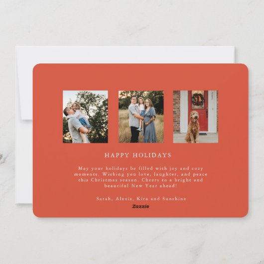 Kersttypografie kerstkaart (Achterkant)