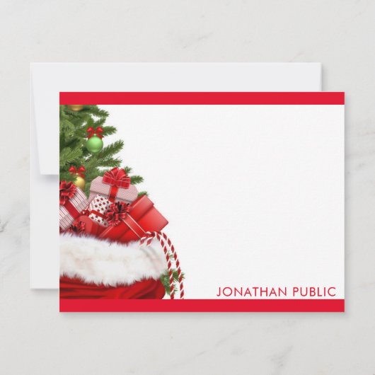 Kersttypografie Monogram Sjabloon (Achterkant)