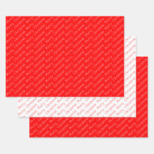 Kersttypografie Rood en wit omslagpapier