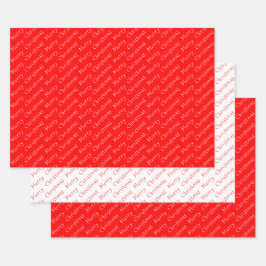 Kersttypografie Rood en wit omslagpapier Inpakpapier Vel