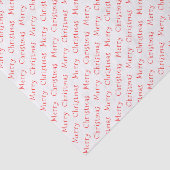 Kersttypografie Rood op witboek Tissuepapier (Detail)