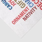 kersttypografie tissuepapier (Detail)