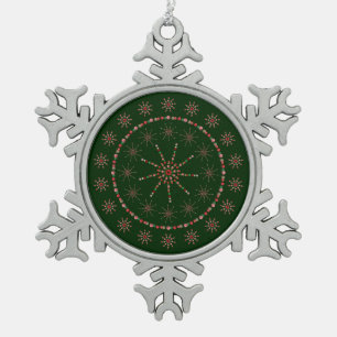 Kerstuitbarsting Tin Sneeuwvlok Ornament