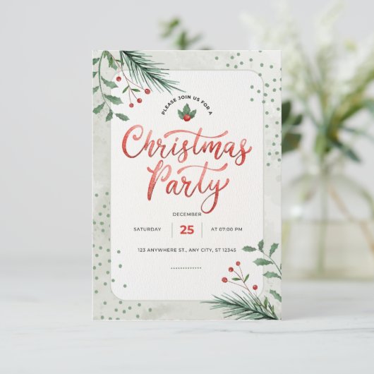 kerstuitnodiging informatiekaartje (Staand voorkant)