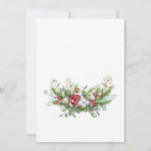 Kerstuitnodiging rode boog Mistletoe Kaart (Achterkant)