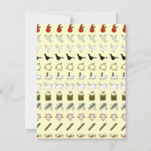 Kerstuitnodiging Twaalf Dagen van Kerstmis