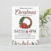 Kerstuitnodiging - Uitnodiging voor kerstfeestdage (Staand voorkant)