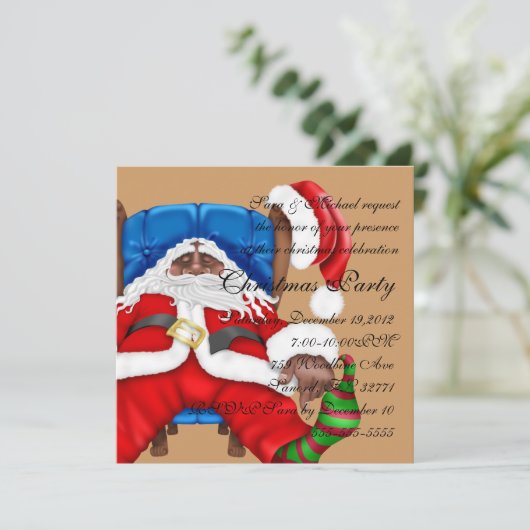 kerstuitnodiging voor kerstmis kaart (Staand voorkant)