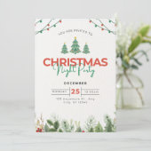 kerstuitnodigingen kaart (Staand voorkant)