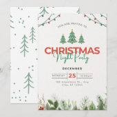 kerstuitnodigingen kaart (Voorkant / Achterkant)