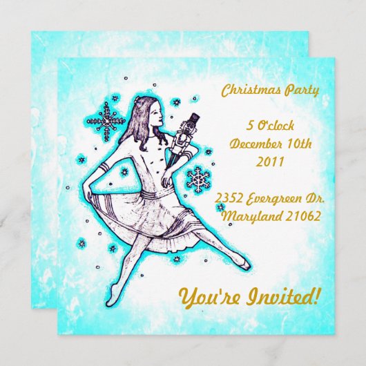 kerstuitnodigingen kaart (Voorkant / Achterkant)