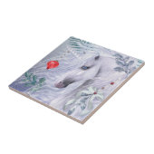 kerstunicorn Art Tile Tegeltje (Zijkant)