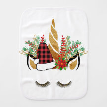 KerstUnicorn Burp Cloth
