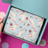 KerstUnicorns Cute Modern Girly Floral Tissuepapier