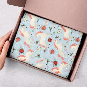 KerstUnicorns Cute Modern Girly Floral Tissuepapier