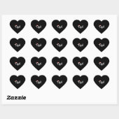 Kerstvader Hart Sticker (Vel)
