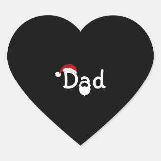 Kerstvader Hart Sticker