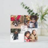 Kerstvakantie 4 Foto Groeten Custom Kaart (Staand voorkant)