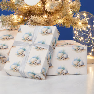 Kerstvakantie aan de kust cadeaupapier