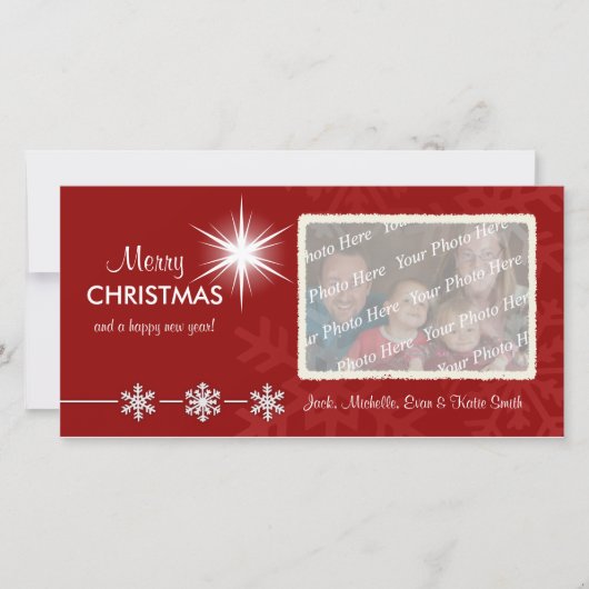 Kerstvakantie Aangepaste Foto Kaarten (Voorkant)