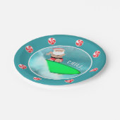 Kerstvakantie Beach Party Papieren Bordje (Gekanteld)