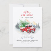 Kerstvakantie Bewegende Rustieke Aankondiging (Voorkant)