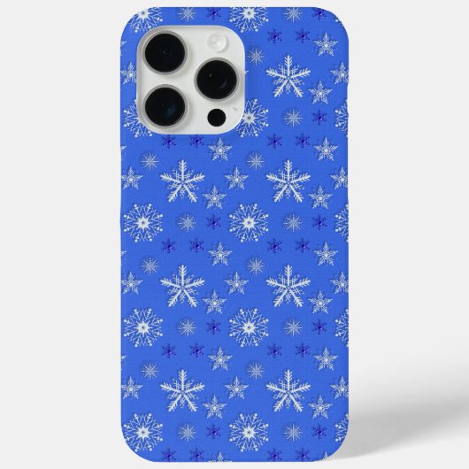 kerstvakantie blauw patroon Case-Mate iPhone case (Achterkant)
