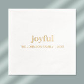 Kerstvakantie blij modern goud folie servetten