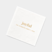 Kerstvakantie blij modern goud folie servetten (Links)