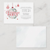 Kerstvakantie Botanisch Modern Vakantiefeest Notitiekaartje (Voorkant / Achterkant)