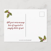 Kerstvakantie briefkaart Joy to the World (Achterkant)