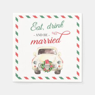 Kerstvakantie Bruiloft Feest Cocktail Tafel Servet