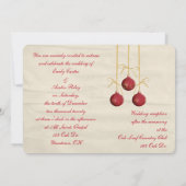 Kerstvakantie bruiloft met ringen in bijbel kaart (Achterkant)