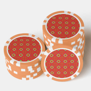 Kerstvakantie Charme Patroon 01 - Poker Chips