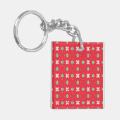 Kerstvakantie Charme Patroon 02 - Sleutelhanger (Voorkant Links)
