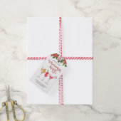 Kerstvakantie Cocktail Drink Cadeaulabel (Met Touw)