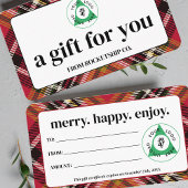 Kerstvakantie Custom Logo Cadeaubon Visitekaartje