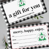 Kerstvakantie Custom Logo Cadeaubon Visitekaartje