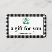 Kerstvakantie Custom Logo Cadeaubon Visitekaartje (Voorkant)