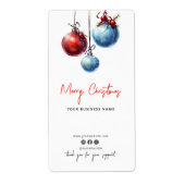 Kerstvakantie dank u doos zegel Sticker (Voorkant)