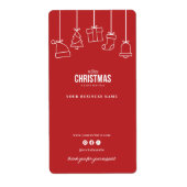 Kerstvakantie dank u doos zegel Sticker (Voorkant)