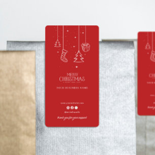 Kerstvakantie dank u doos zegel Sticker